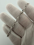 8" 14K White Gold Herme$ 3mm 8.1g