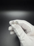 8mm Silver Moissanite Studs GRA Certified 2.0g