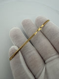 7" 14k Yellow Gold Cuban 2.7mm 4.3g