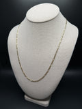 22" 14k Yellow Gold Figaro 3mm 7.22g