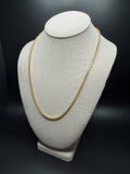22" 14K Yellow Gold Foxtail Franco 3mm 10.65g