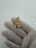 1.25" 14K Yellow Gold Jesus with CZ 4.7mm Bail 4.5g