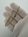 8" 14k Yellow Gold Herme$ Link 2.5mm 5.5g