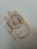 55mm x 2mm 14K Yellow Gold Hoops 3.2g