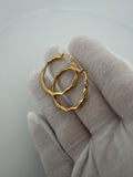 30mm 14K Yellow Gold Twisted Hoops 1.94g