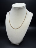 16" 14k Yellow Gold Diamond Cut Curb 3mm 4.7g