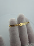 6" 14K Yellow Gold Curb Baby ID Bracelet 3.5mm 2.33g
