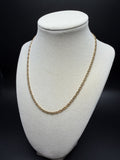 16" 14K Yellow Gold Tiger Eye Link 3.5mm 5.12g