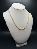 20" 14K Yellow Gold Foxtail Franco 3mm 9.11g