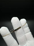 6-6.5" 14k Yellow Gold Anchor Link Baby ID Bracelet with Pink Heart 1.5mm 1.23g