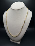 24" 14k Yellow Gold Rope 4.5mm 12.0g