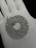 22" 3.3mm 20ctw lab diamond tennis chain, 925 sterling silver, 21.9g – Ott Family Jewelry (3)