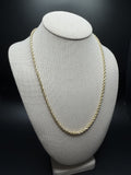 22" 14K Yellow Gold Rope 4mm 7.3g