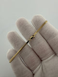 7.5" 2.5mm solid 14K yellow gold Cuban link bracelet, 3.6g – Ott Family Jewelry (3)