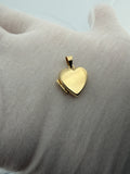 1" 14K Yellow Gold Heart Locket 3.5mm Bail 3.1g