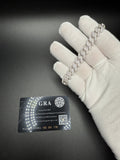 8" 10mm silver moissanite Cuban bracelet, 6.9ctw D VVS1, 33.2g – Ott Family Jewelry (3)