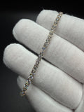 7" 14k Yellow Gold 6.07ctw E-F VS Lab Diamond Tennis Bracelet EGL Certified 3.2mm 6.3g