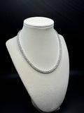 16" 29ctw Moissanite Silver Tennis Chain 4mm 25.8g