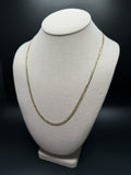 22" 14K Yellow Gold Curb 3.8mm 7.92g