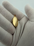 1.25" 14K Yellow Gold Oval Locket 4mm Bail 3.9g