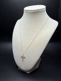 18" 14k Yellow Gold Chain & 1" 1ctw VS/VVS Lab Diamond Cross 1.5g