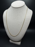 24 inch 2mm Cuban link chain in 14K yellow gold, 8.54g, view 3 - Ott Family Jewelry