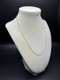 18" 14k Yellow Gold Box Chain 1mm 3.1g
