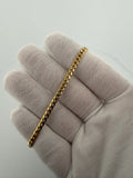 7.5" 14k Yellow Gold Cuban 4mm 8.35g