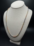24" 14k Tri-Color Gold Rope 4.5mm 42.85g