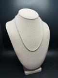 20" 14k White Gold 10.5ctw VS/VVS Lab Diamond Tennis Chain 2.3mm 15.4g