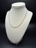 16" 14K Rose Gold Diamond Cut Moon Bead 2mm 5.3g