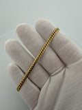 8" 14k Yellow Gold Cuban 4mm 10.21g