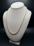 22" Gold over Silver 18ctw VS/VVS Lab Diamond Tennis Chain 3.5mm 33.1g
