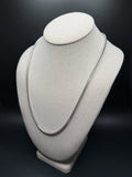 22" 14K White Gold Franco 3mm 33.5g