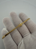 7.25" 14K Yellow Gold Cuban Bracelet 3mm 5.51g