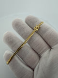 7.5" 14k Yellow Gold Cuban 3mm 5.82g