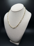 18 inch 5mm paperclip chain in 14K yellow gold, 21.9g, view 3 - Ott Family Jewelry