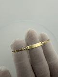 5.5 inch 2.5mm curb baby ID bracelet in 14K yellow gold, 1.81g, view 3 - Ott Family Jewelry