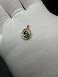 13mm 14K yellow gold round evil eye pendant, 1.1g – Ott Family Jewelry (3)