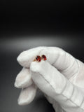6mm 14k Yellow Gold Red Garnet Studs .65g