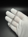 8" Silver 5ctw VS/VVS Lab Diamond Tennis Bracelet 3mm 12.0g