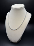 17" 14k White Gold 9.97ctw E-F VS Lab Diamond Tennis Chain EGL Certified 2.8mm 14.81g