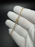 7" Gold over Silver 3ctw VS/VVS Lab Diamond Tennis Bracelet 2.4mm 5.1g