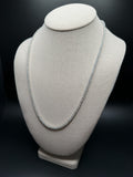 22" Silver 14ctw VS/VVS Lab Diamond Tennis Chain 3mm 25.3g