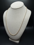 24" 14k Yellow Gold Puffed Mariner 3mm 5.93g