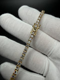 8" Gold over Silver 6.5ctw VS/VVS Lab Diamond Tennis Bracelet 3.3mm 13.1g