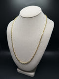 24" 14K Yellow Gold Fancy Anchor 4mm 8.44g