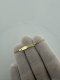 5.5 inch 2.5mm curb baby ID bracelet in 14K yellow gold, 1.52g, view 3 - Ott Family Jewelry