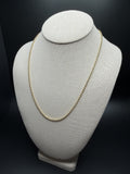 20" 14k Yellow Gold Diamond Cut Moon Bead Chain 2.5mm 11.0g