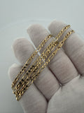 24" 14k Yellow Gold Figaro 3.3mm 8.83g